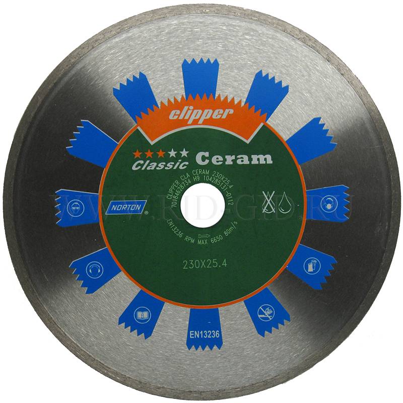 Алмазный диск 230*25.4 мм по керамике NORTON CLASSIC CERAM